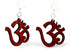 Red Sunflower Ohm Earrings with intricate silver design, featuring a symbolic Om symbol in a stylish earring suitable for any occasion.