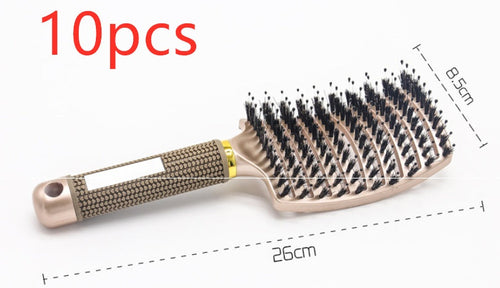 CJDropshipping anti-knot hairbrush for women, detangler brush with Bris design, natural hair grooming accessory.