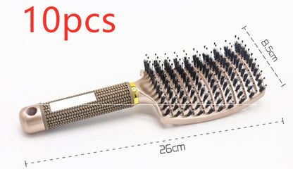 CJDropshipping anti-knot hairbrush for women, detangler brush with Bris design, natural hair grooming accessory.