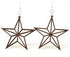 Red Sunflower nautical star outline earrings featuring a sleek star-shaped design, perfect for nautical-inspired jewelry.