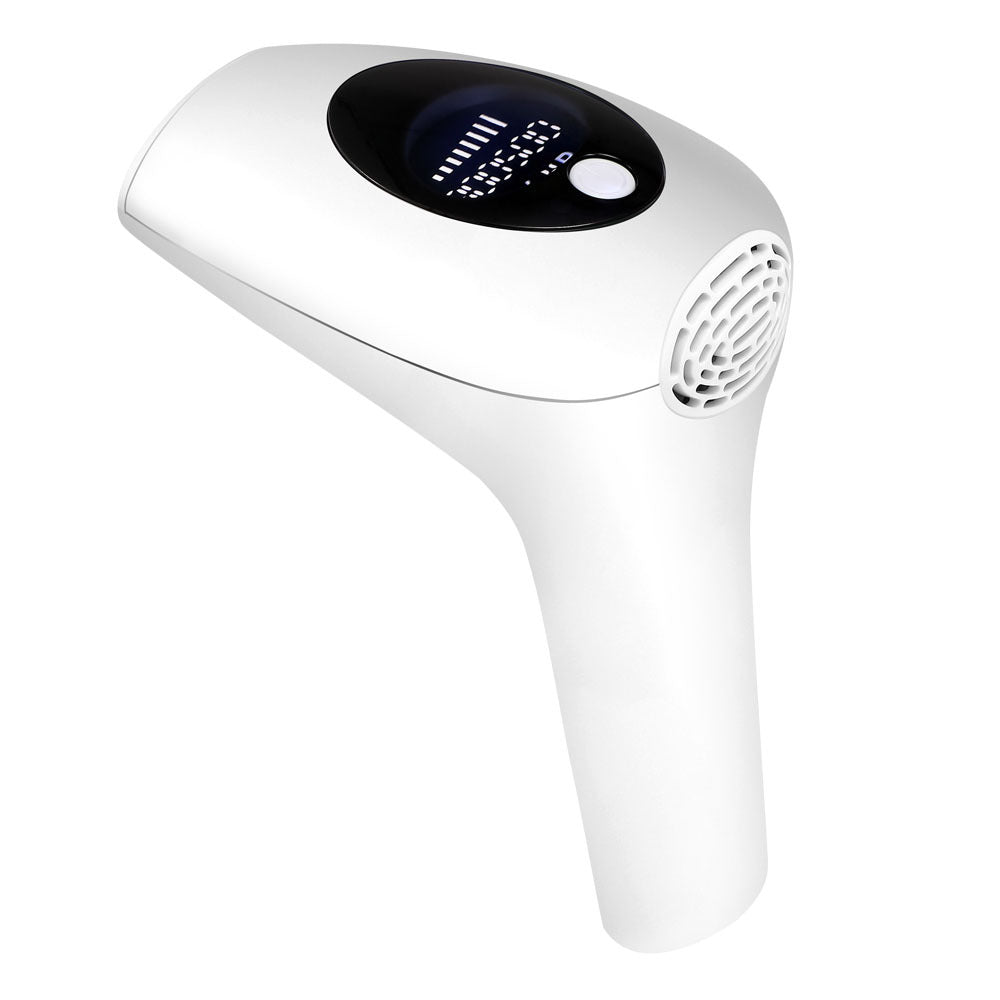 Maroon Asteria hair removal laser epilator showing a sleek device with a light-emitting treatment window for permanent hair removal.