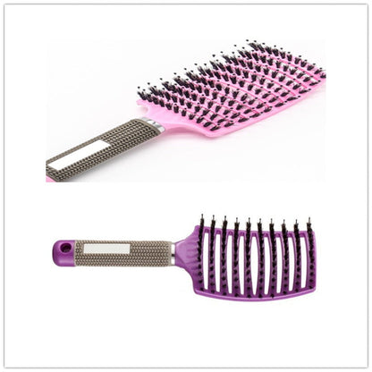 CJDropshipping anti-knot hairbrush for women, detangler hairbrush with ergonomic handle, ideal for smooth, tangle-free hair.