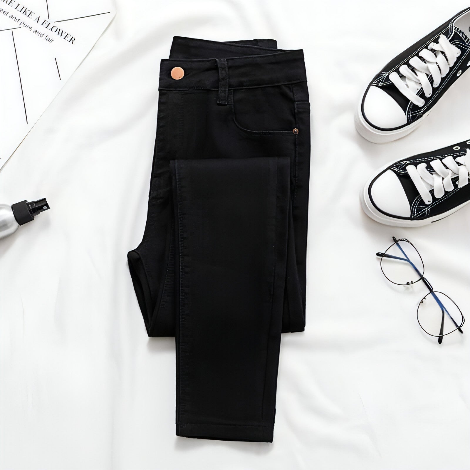 Women’s DenimDare™ skinny plus size jeans by Carmine Juneberry, stylish denim pants with a fitted silhouette.