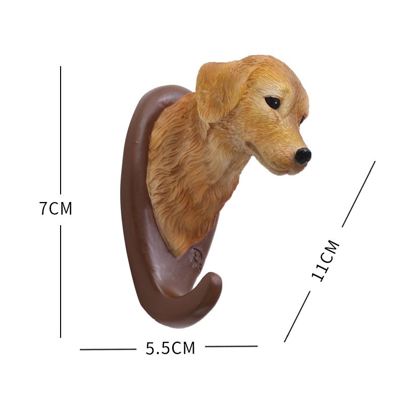 Fuchsia Molly animal wall hook mounted on wooden wall, decorative home and garden accessory featuring a charming animal design