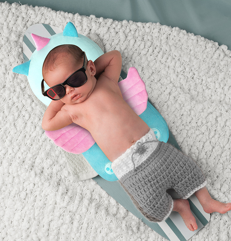 Baby Breathable Tencel anti-fall protection pillow by Maroon Asteria, featuring soft fabric and ergonomic design for safe sleep.