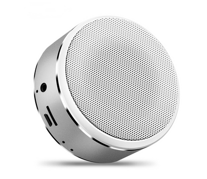 Maroon Asteria portable Bluetooth mini speaker with built-in battery, compact design, and audio controls for on-the-go sound.