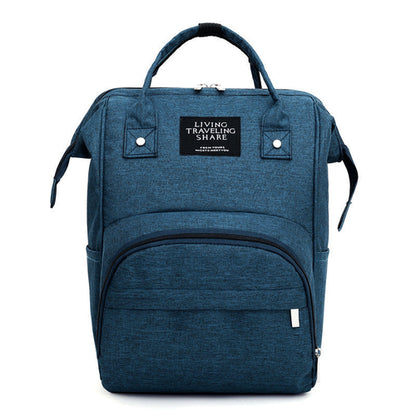 Carmine Juneberry ActiveMom Urban Diaper Backpack by ALLFASHION™ with anti-theft design, featuring multiple compartments and adjustable straps.