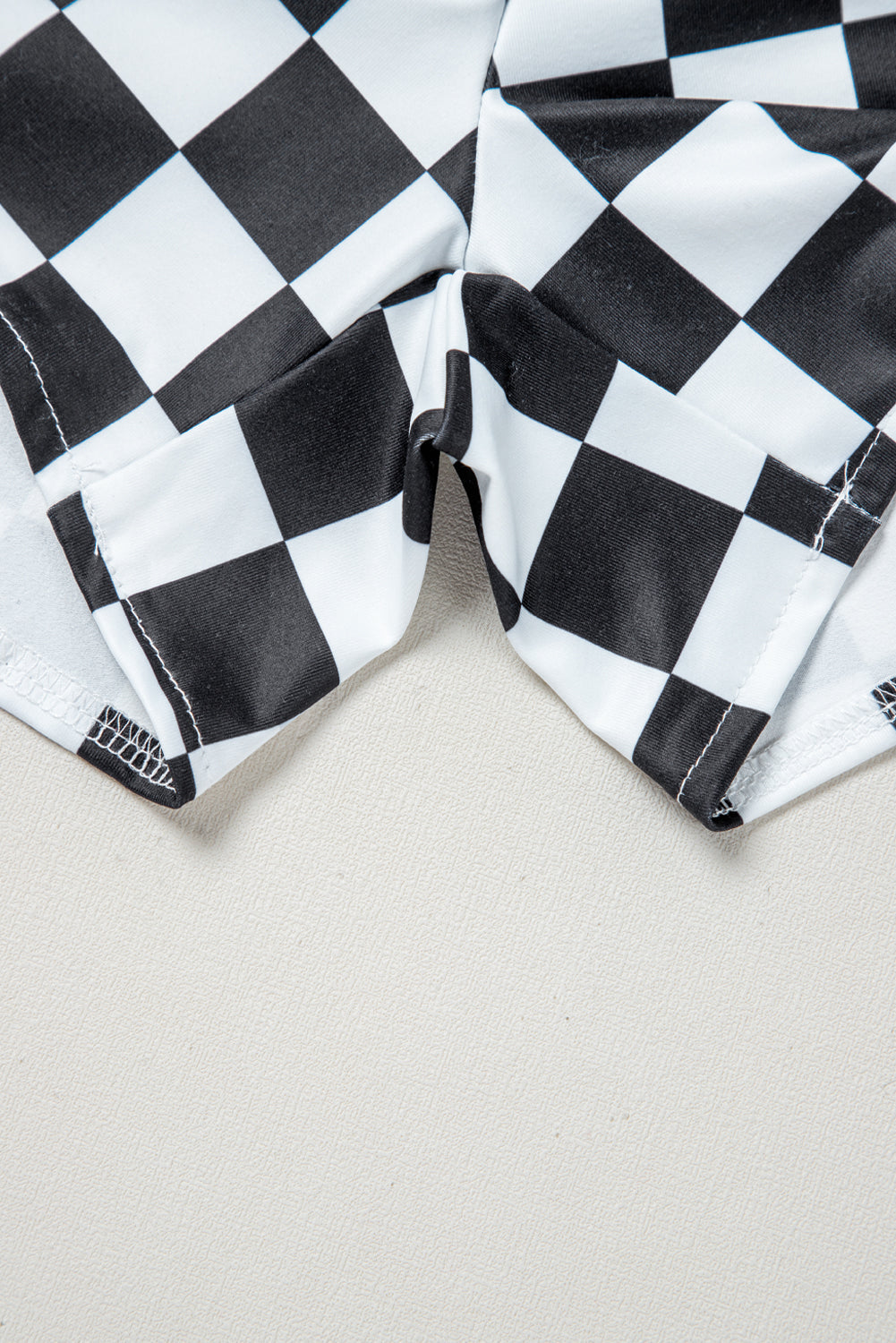 Black checkered print high waist casual shorts for women by Ruby Styx, featuring a stylish and comfortable design.