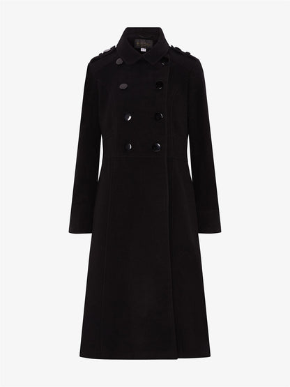 Rose Eleusis A-Line double-breasted coat, stylish women&