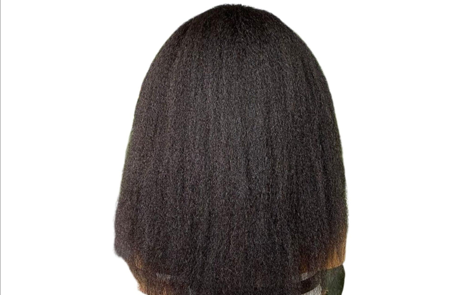 Kinky straight human hair headband wig by Cerise Alfie, easy-to-wear scarf wig without glue, perfect for versatile styling.