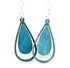 Red Sunflower Water Droplet Earrings with clear, translucent teardrop design, perfect for elegant or casual wear.