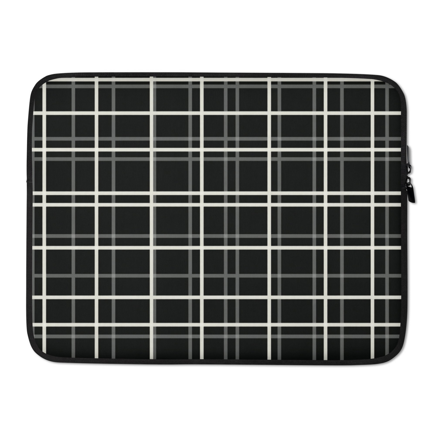 Start2Finish Mono Grid Laptop Sleeve in sleek, padded fabric, designed to protect laptops during transport.