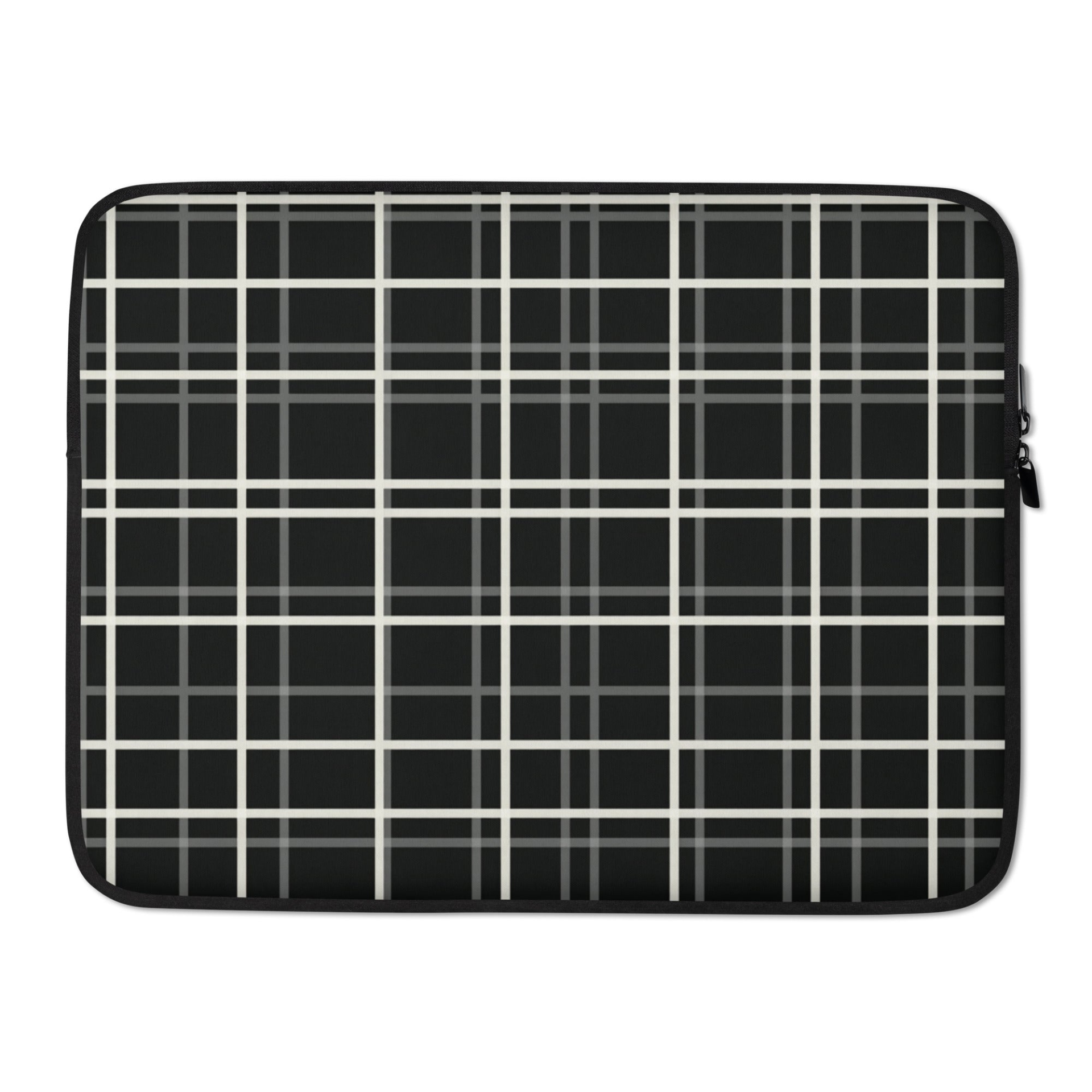 Start2Finish Mono Grid Laptop Sleeve in sleek, padded fabric, designed to protect laptops during transport.