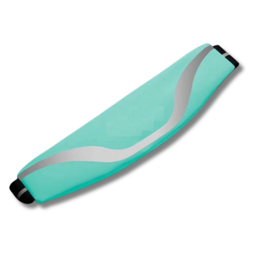Black Lavender water-resistant sport waist pack with reflective strip, designed for running and outdoor activities.