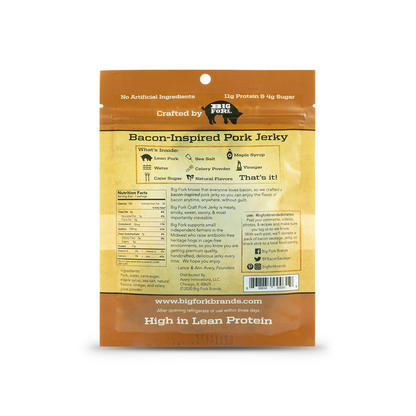 Start2Finish craft pork jerky collection with 24 bags of assorted flavors, showcasing flavorful, high-quality pork snack packs.