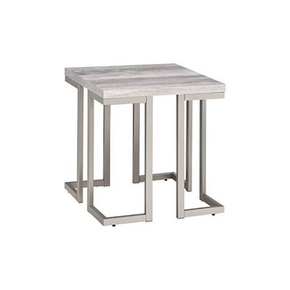 Start2Finish David End Table showing a sleek wooden surface with modern design and sturdy legs.
