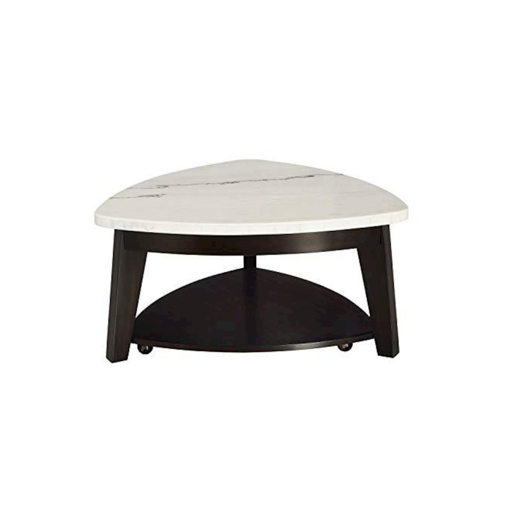 Start2Finish Francis marble top cocktail table with a sleek wooden base and elegant marble surface, ideal for modern living spaces.