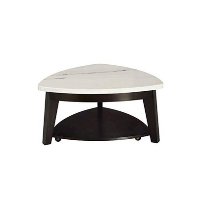 Start2Finish Francis marble top cocktail table with a sleek wooden base and elegant marble surface, ideal for modern living spaces.