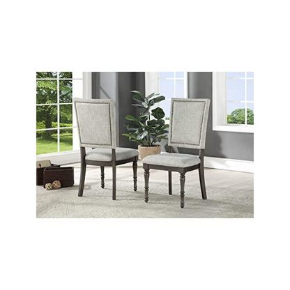 Start2Finish Linnett upholstered back chair with cushioned seat and fabric upholstery, showcasing a modern design in a home interior setting.