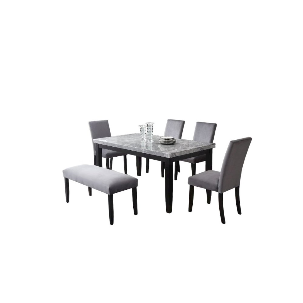Start2Finish Napoli 6-piece furniture set with modern wooden pieces arranged in a living room setting.