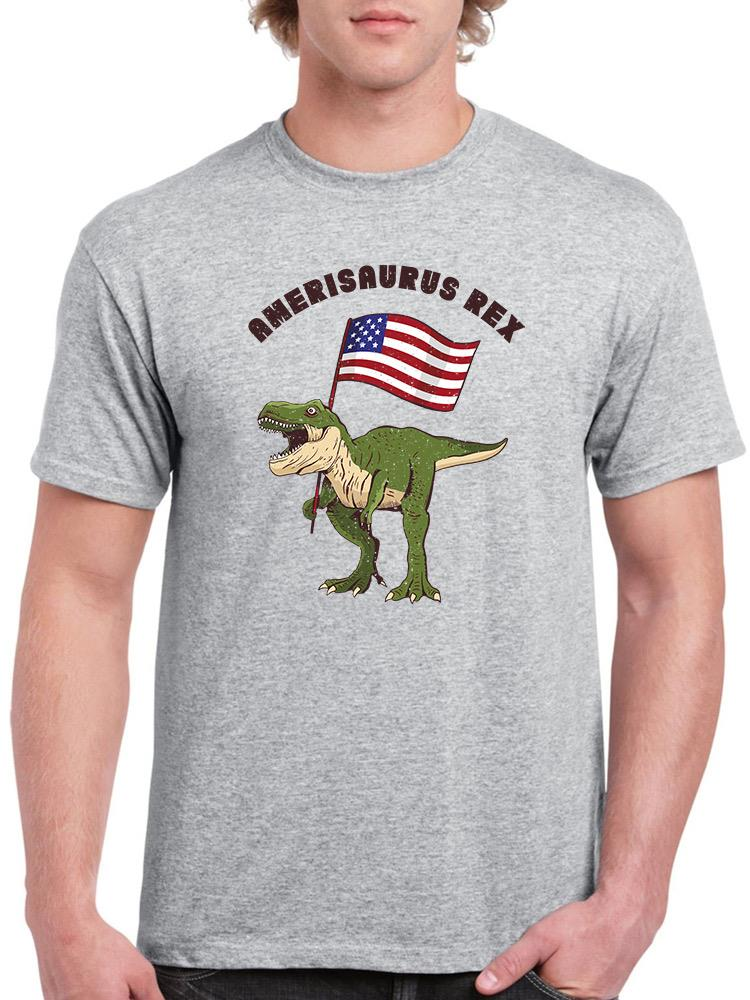 Amerisaurus Rex T-shirt from Start2Finish featuring a colorful dinosaur design on soft, comfortable apparel.