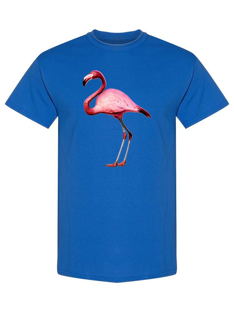 Pink Flamingo T-shirt from Start2Finish featuring a colorful flamingo design on soft apparel fabric.