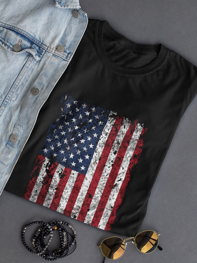 Grunge style U.S.A. flag women&