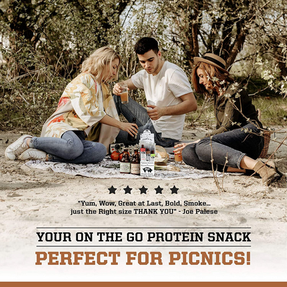 Start2Finish Craft Pork Snack Stick Collection with 60 savory pork snack sticks arranged in a group, ready for snacking.