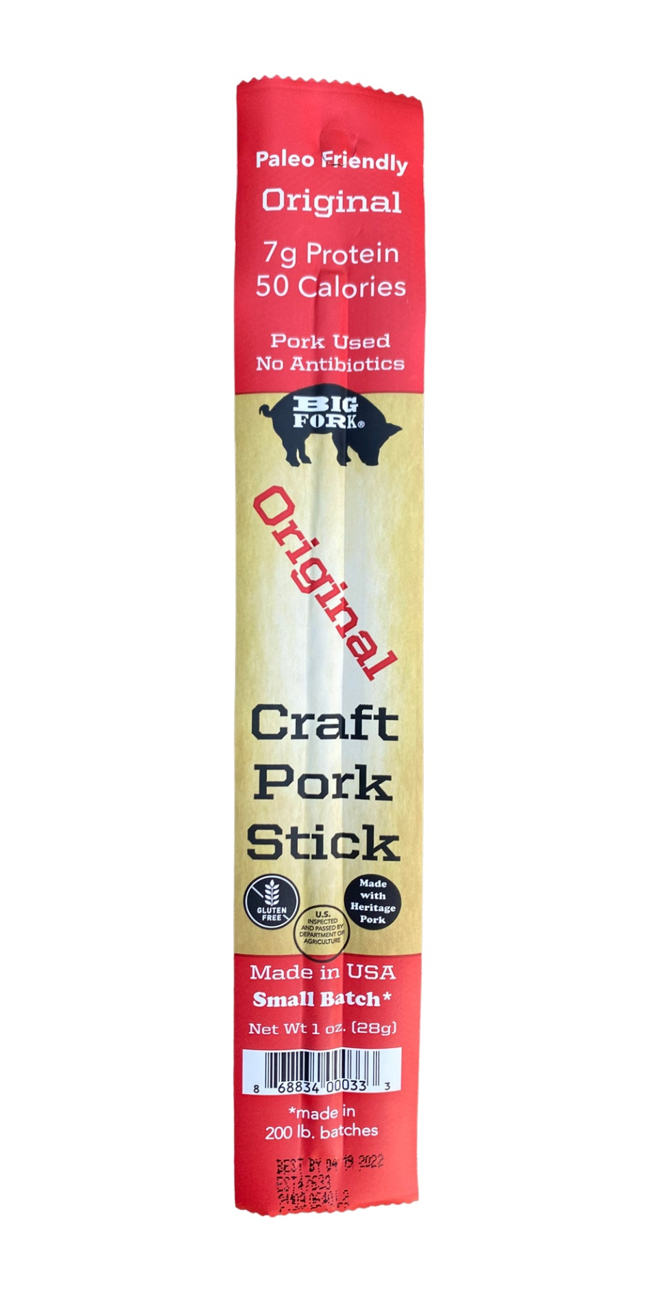 Start2Finish Craft Pork Snack Stick collection showing 60 savory pork snack sticks in a clear package.