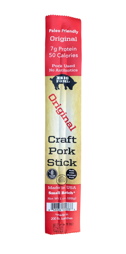 Start2Finish Craft Pork Snack Stick collection showing 60 savory pork snack sticks in a clear package.