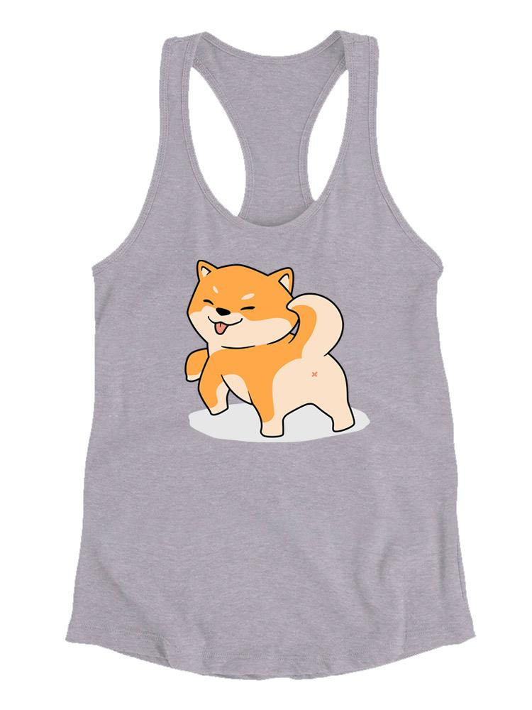 Cute Corgi Butt T-shirt from SPIdeals Designs, featuring playful cartoon Corgi rear view on comfortable apparel.