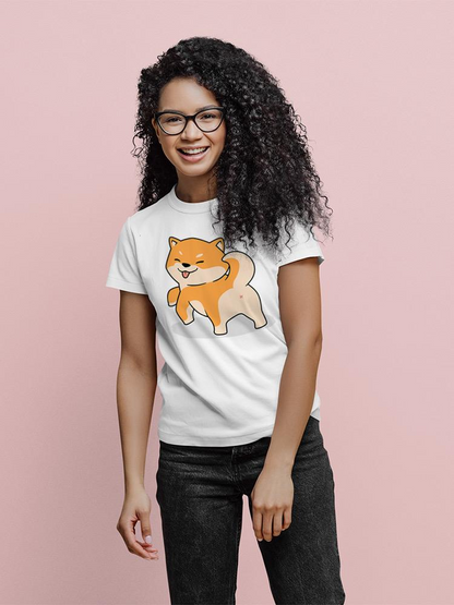 Cute Corgi Butt T-shirt by Start2Finish featuring a playful graphic of a corgi&