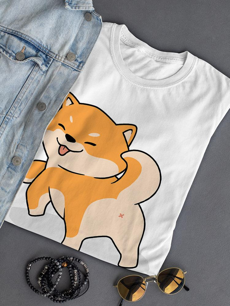 Cute corgi butt graphic T-shirt by Start2Finish featuring playful dog design on apparel.