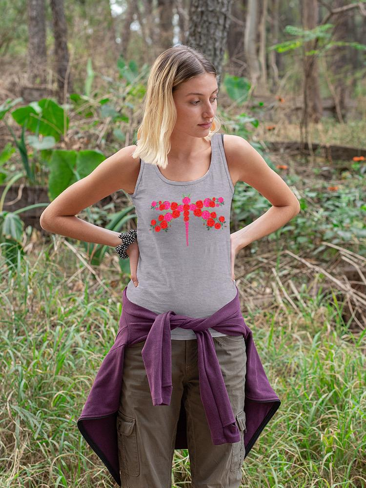 Start2Finish Dragonfly Made Of Flowers T-shirt featuring a colorful floral dragonfly graphic on soft fabric.