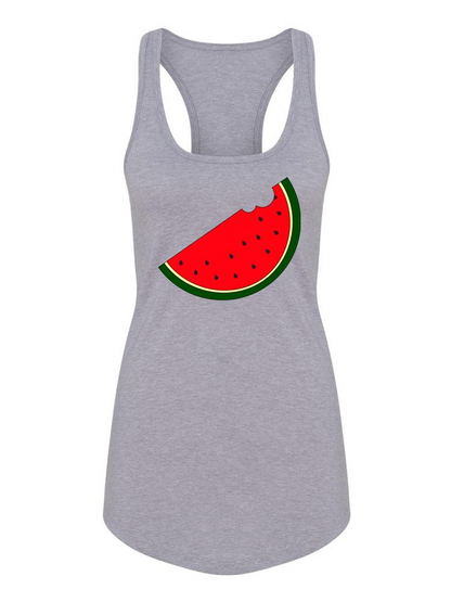 Start2Finish Bitten Watermelon T-shirt with vibrant watermelon graphic, casual apparel for summer or warm weather wear.