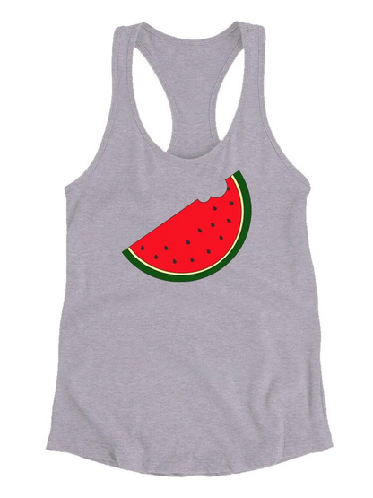 Start2Finish Bitten Watermelon T-shirt featuring a colorful watermelon graphic on soft apparel fabric.