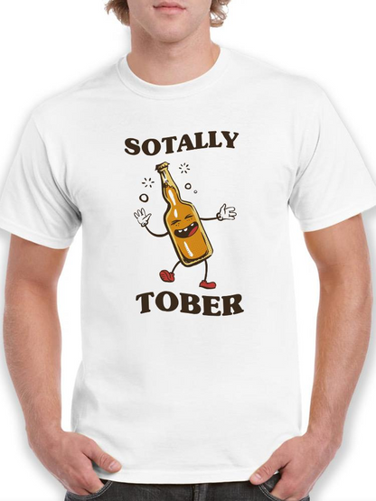 Start2Finish Sotally Tober Totally Sober T-shirt with bold printed design, casual apparel for sober lifestyle enthusiasts