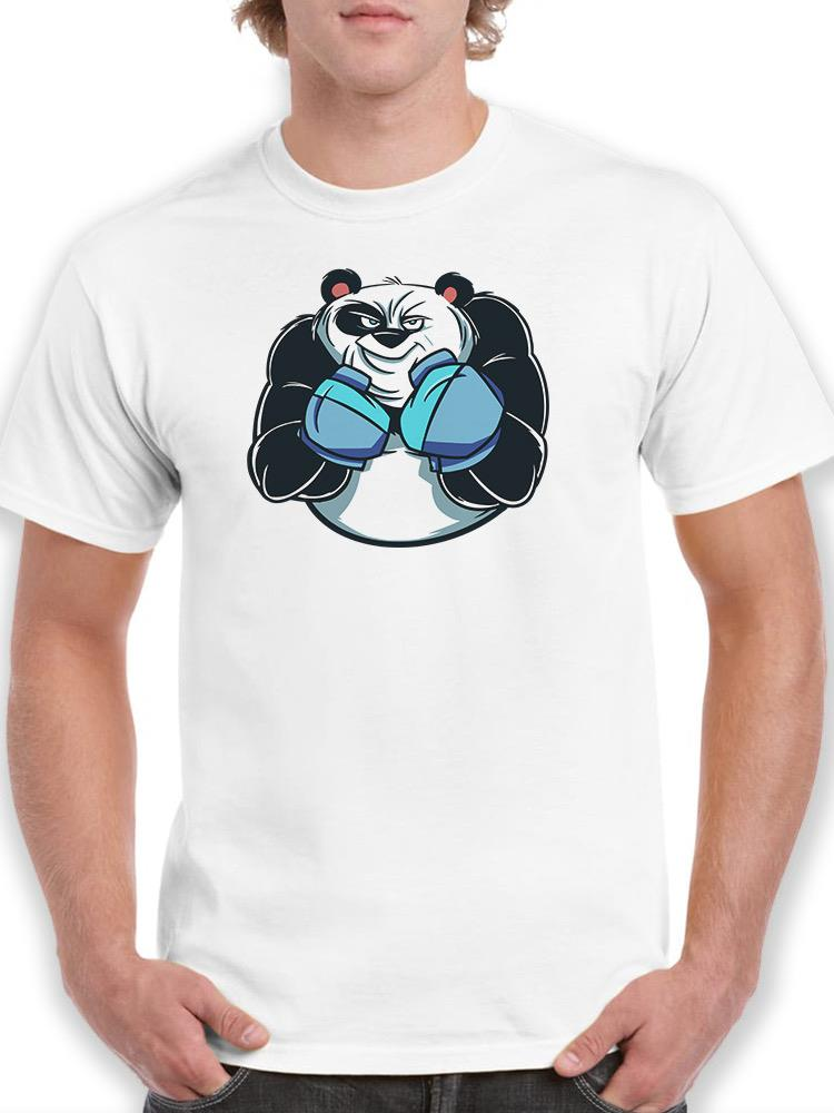 Strong Panda T-shirt by SmartPrintsInk Designs, featuring a bold panda graphic on a casual apparel shirt.