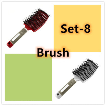 CJDropshipping anti-knot hairbrush for women, detangling brush with ergonomic handle, designed for smooth, tangle-free hair brushing.