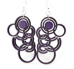 Red Sunflower Autumn Circle Earrings, stylish gold-tone earrings with circular design, perfect for fall accessories.