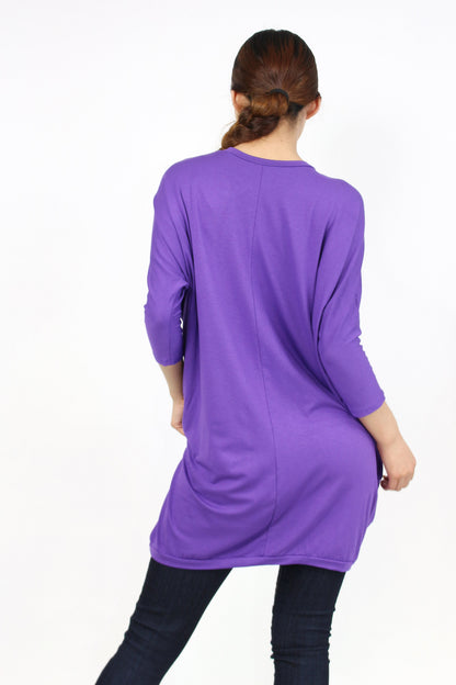 Purple oversized shirt dress by Yellow Hera, featuring a relaxed fit and trendy design, perfect for casual and stylish wear.