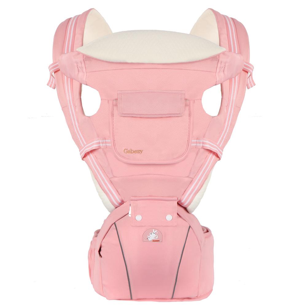 Maroon Asteria breathable multifunctional baby strap waist stool with adjustable straps and supportive design for parent convenience.
