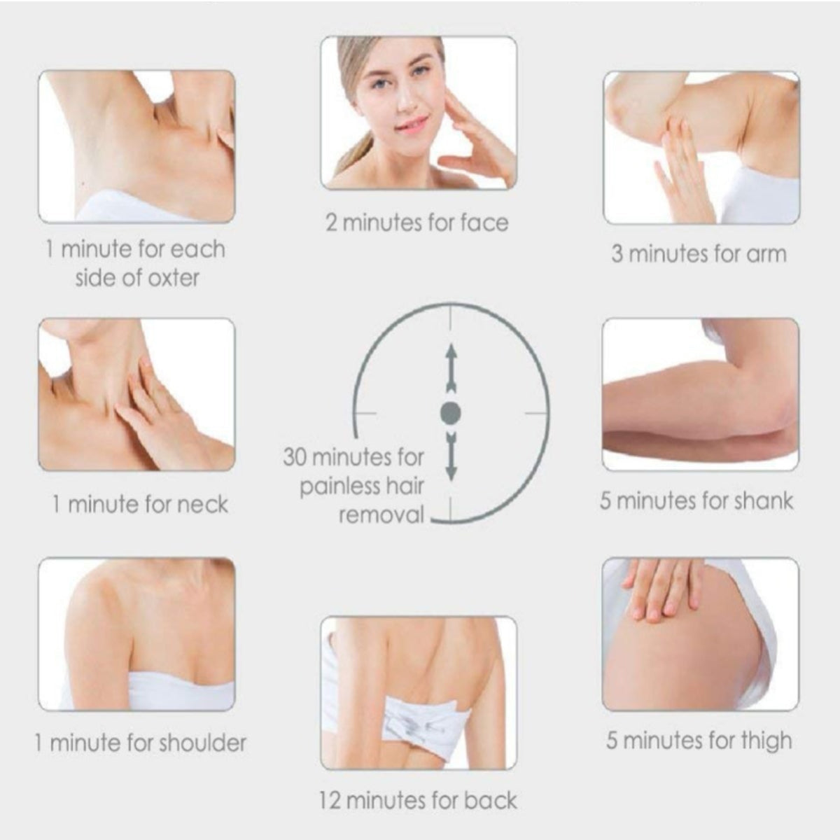 Salmon Lucky Face To Feet Laser Hair Remover in sleek black handheld design for efficient hair removal from face to feet.