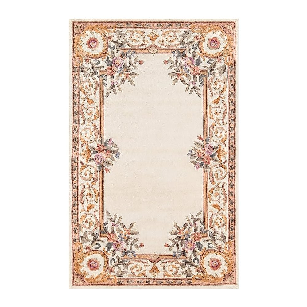 Start2Finish ivory transitional rectangle area rug with geometric pattern, 3&