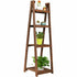 Emerald Caeneus 4-tier wooden folding plant stand for indoor or outdoor display of potted plants and home decor.