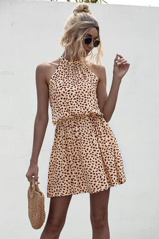 Automotive halter tie back dress by Jade Icarus featuring sleek design and stylish details in a modern fashion style