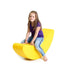 Blush Apricot banana-shaped furniture piece with smooth surface and vibrant yellow color, designed for modern home decor.