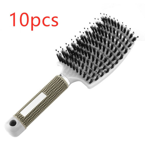 CJDropshipping anti-knot hairbrush for women, detangler brush with ergonomic handle, designed for smooth, tangle-free styling.