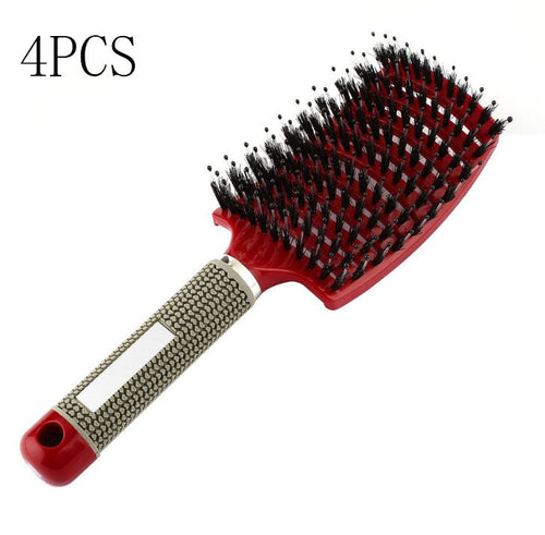 CJDropshipping anti-knot hairbrush for women, detangling brush with ergonomic handle, perfect for smooth, tangle-free hair.