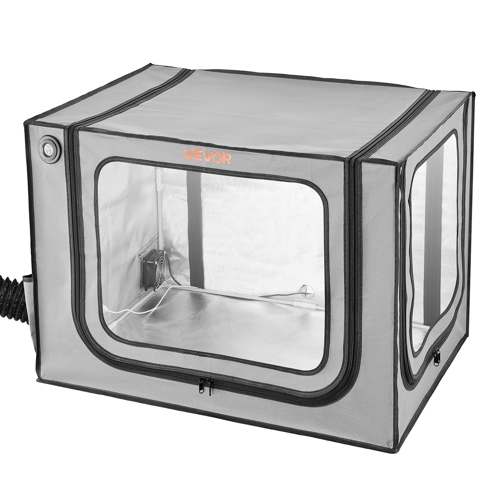 Start2Finish VEVOR 3D printer enclosure with ventilation, dustproof waterproof cover, LED lighting, designed for Bambu Lab A1 Combo.